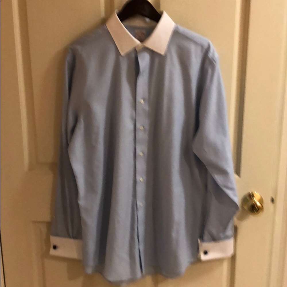 Brooks Brothers Blue and White Dress Shirt